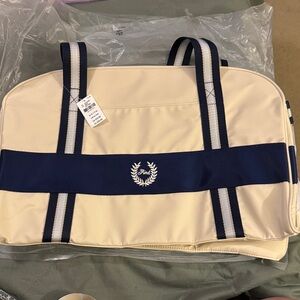 VS Pink -Cream and Navy Bag overnight/weekend bag
